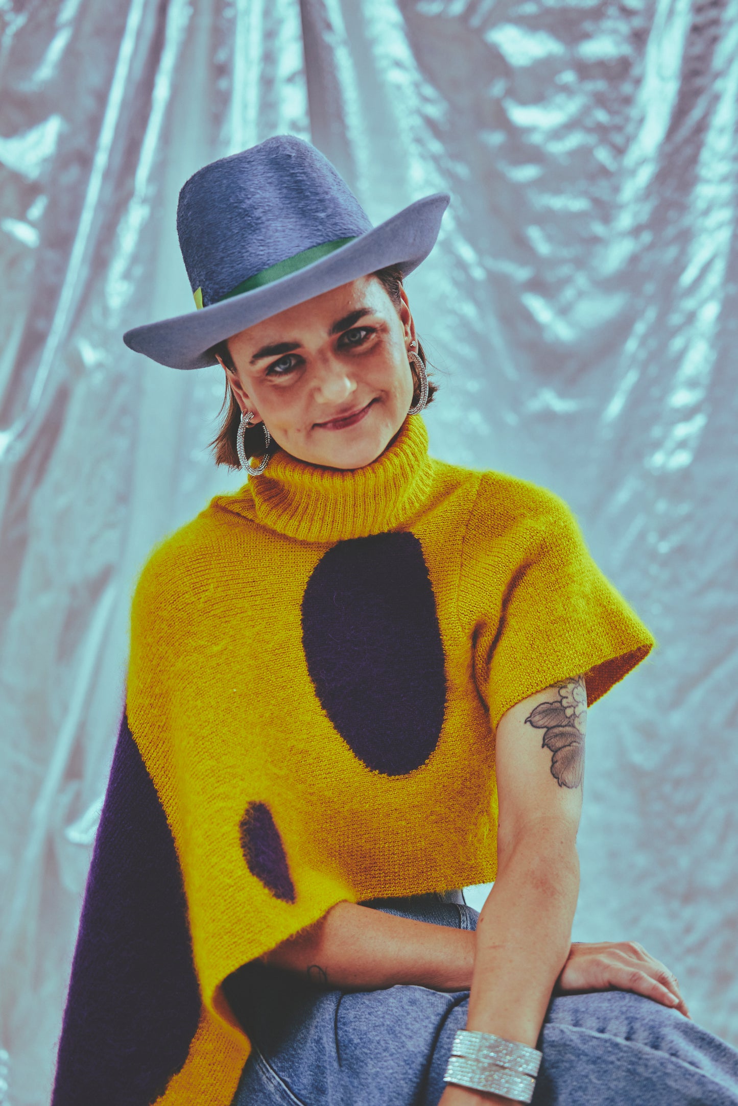 Rushda, Melusine Felt Hat, Blue