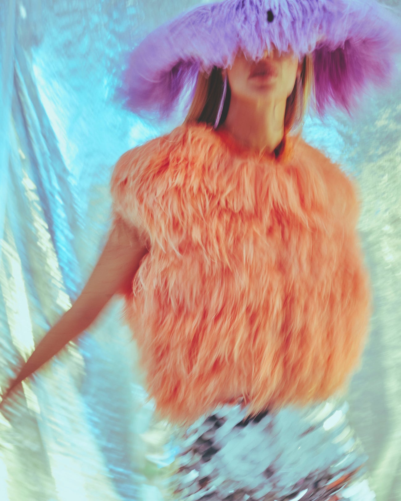 Juno, Sisal Hat with Ostrich Feather Trim, Lilac
