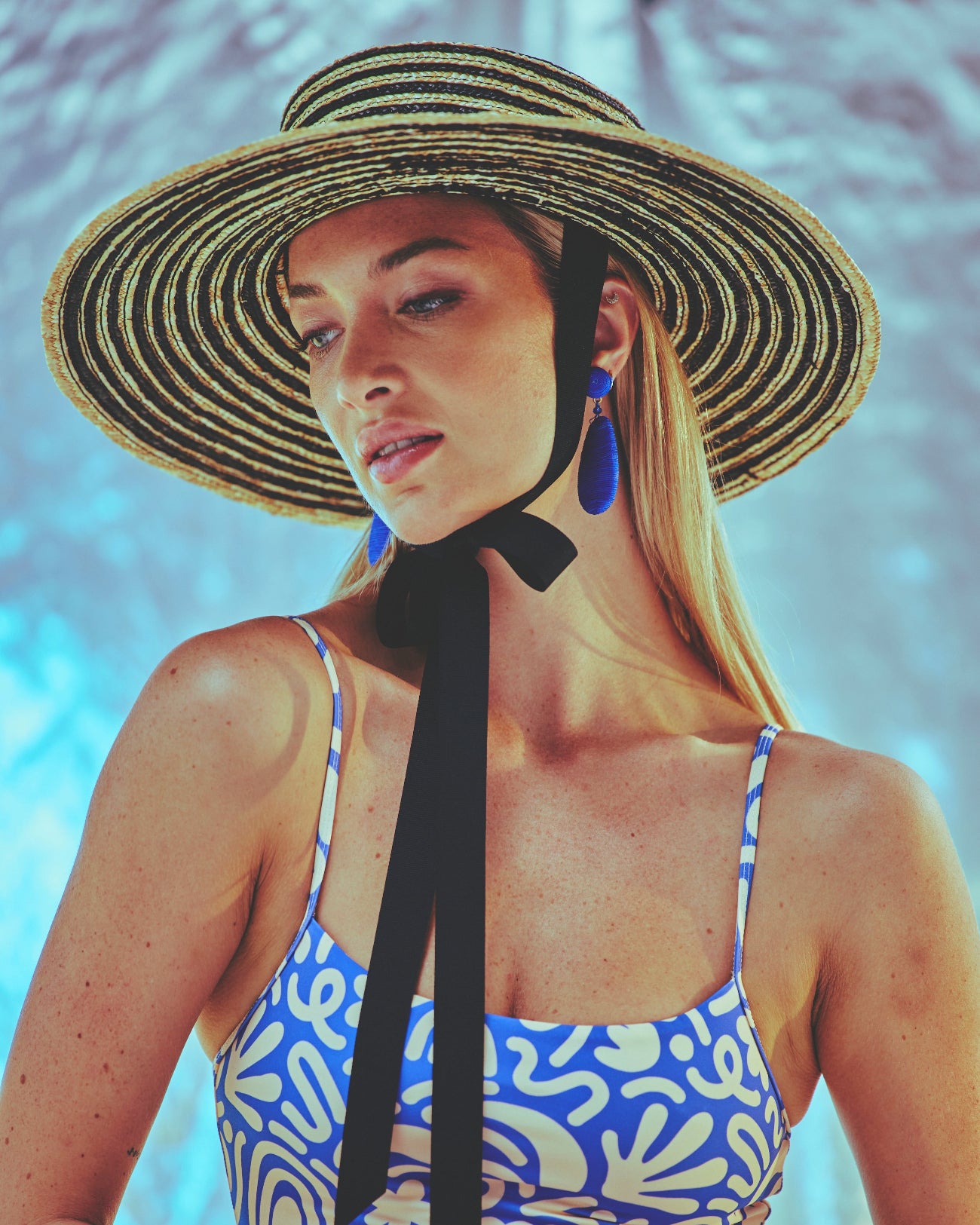 Billie Stripe, Wheat Straw Sunhat
