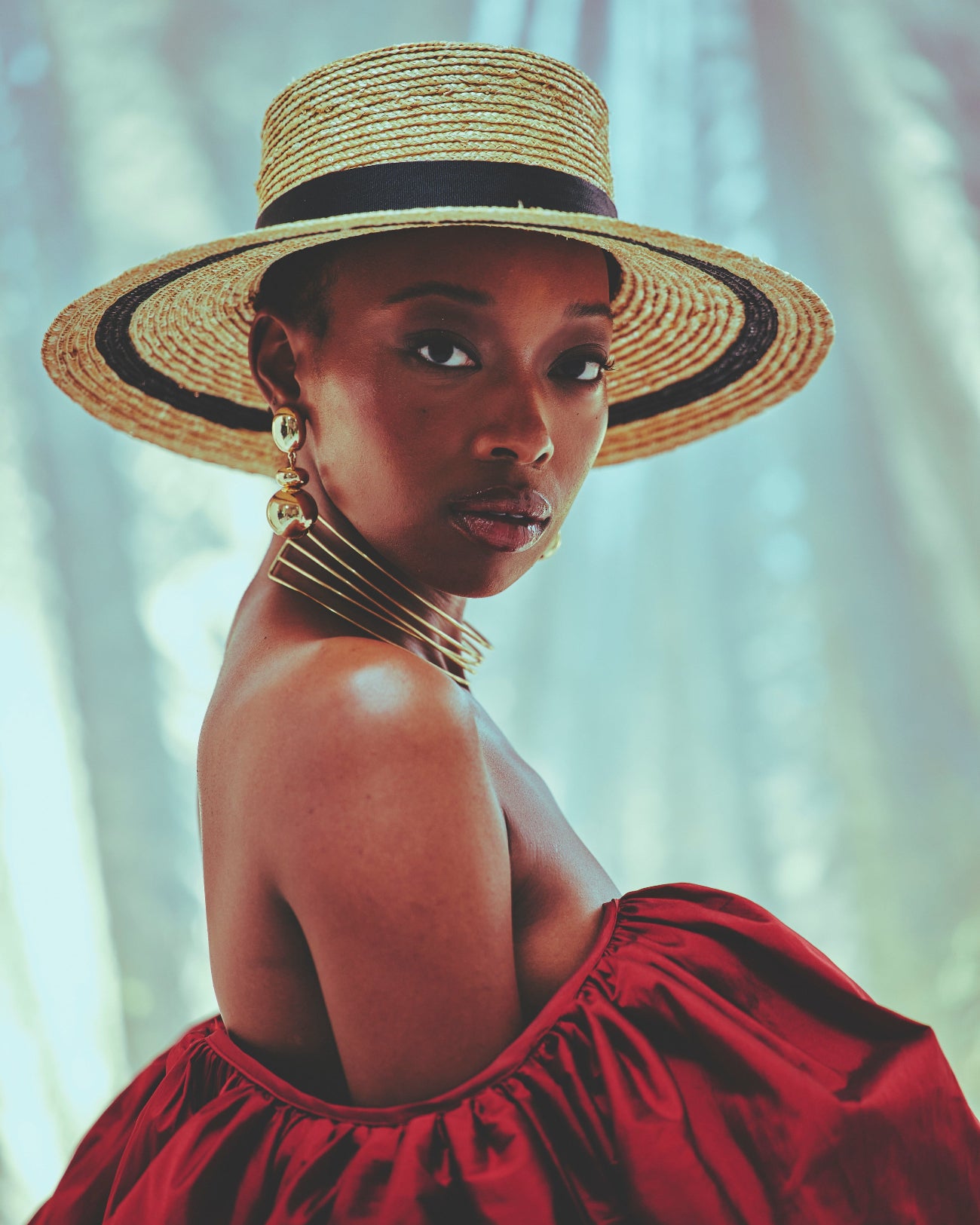 Billie, Wheat Straw Sunhat, Two Tone