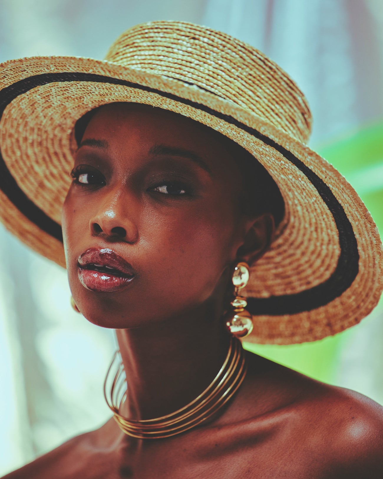 Billie, Wheat Straw Sunhat, Two Tone
