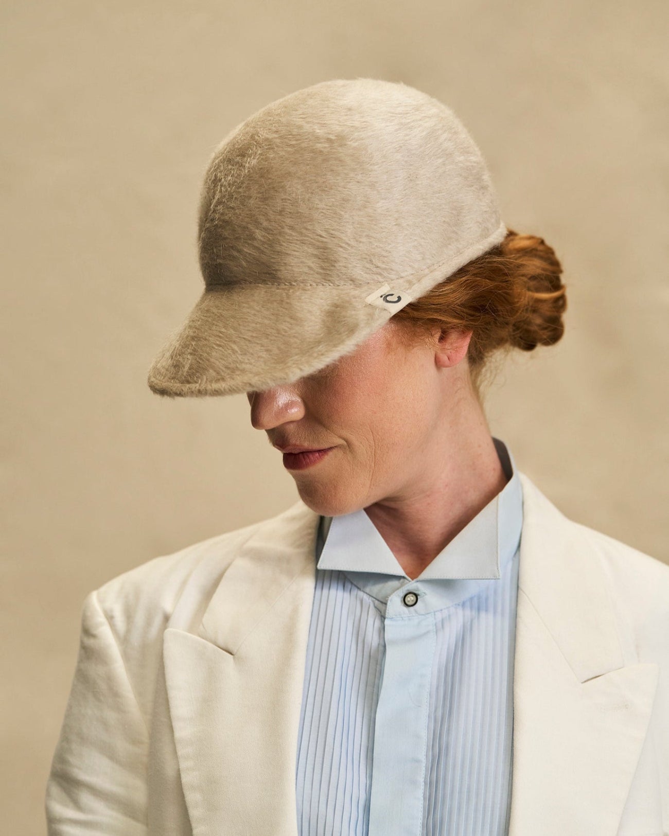 Avi Pee Cap, Melusine Felt Hat, Pearl Grey