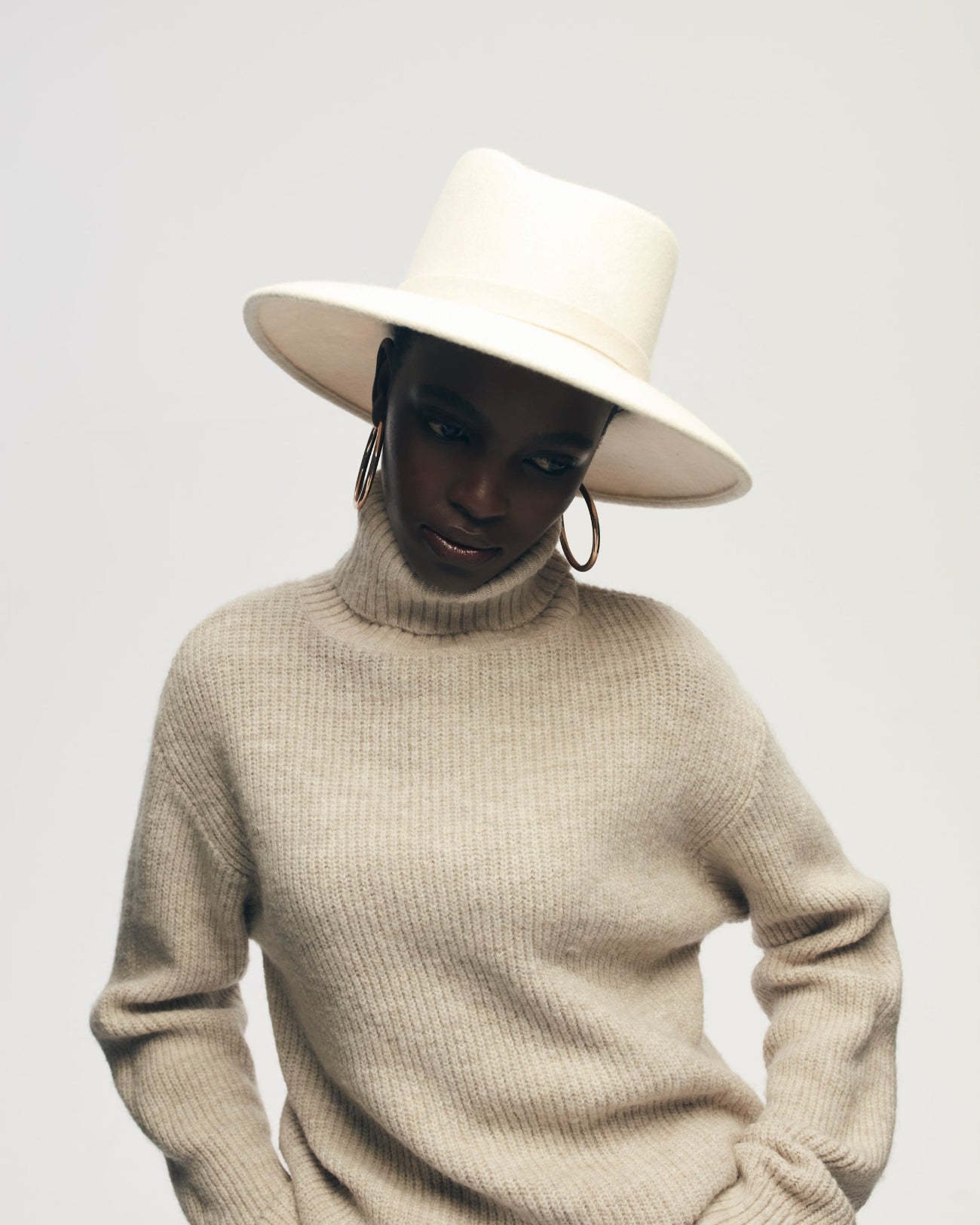 Badu, Wool Felt Hat, Ivory