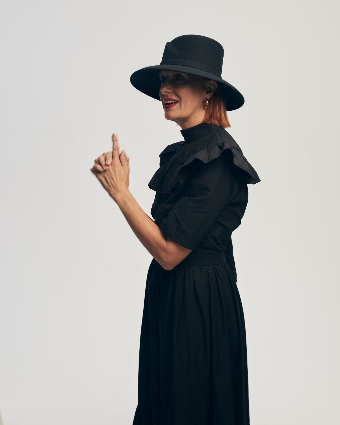 Badu, Wool Felt Hat, Black