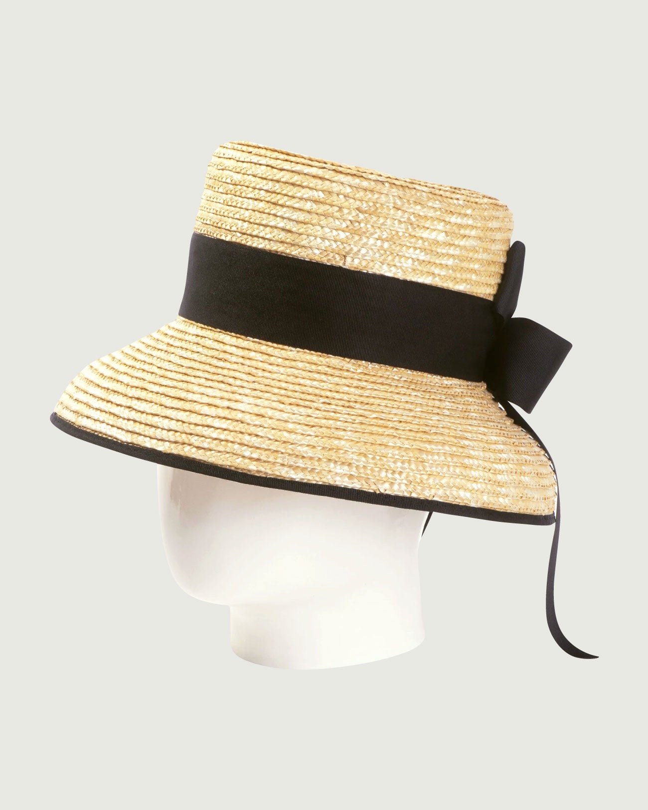 Bella With Bow, Wheat Straw Hat