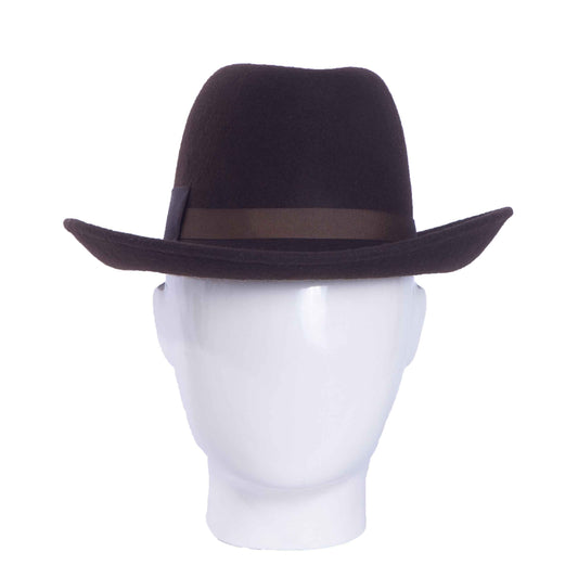 Rushda, Wool Felt Hat, Choc Brown