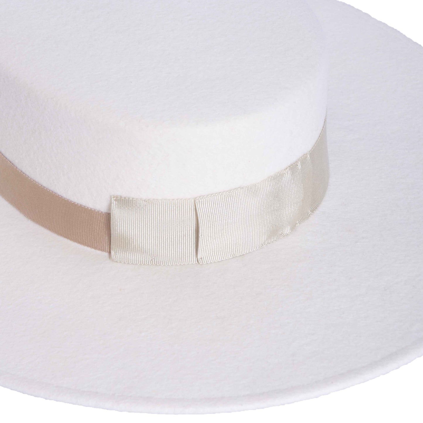 Billie, Wool Felt Bolero Hat, Ivory