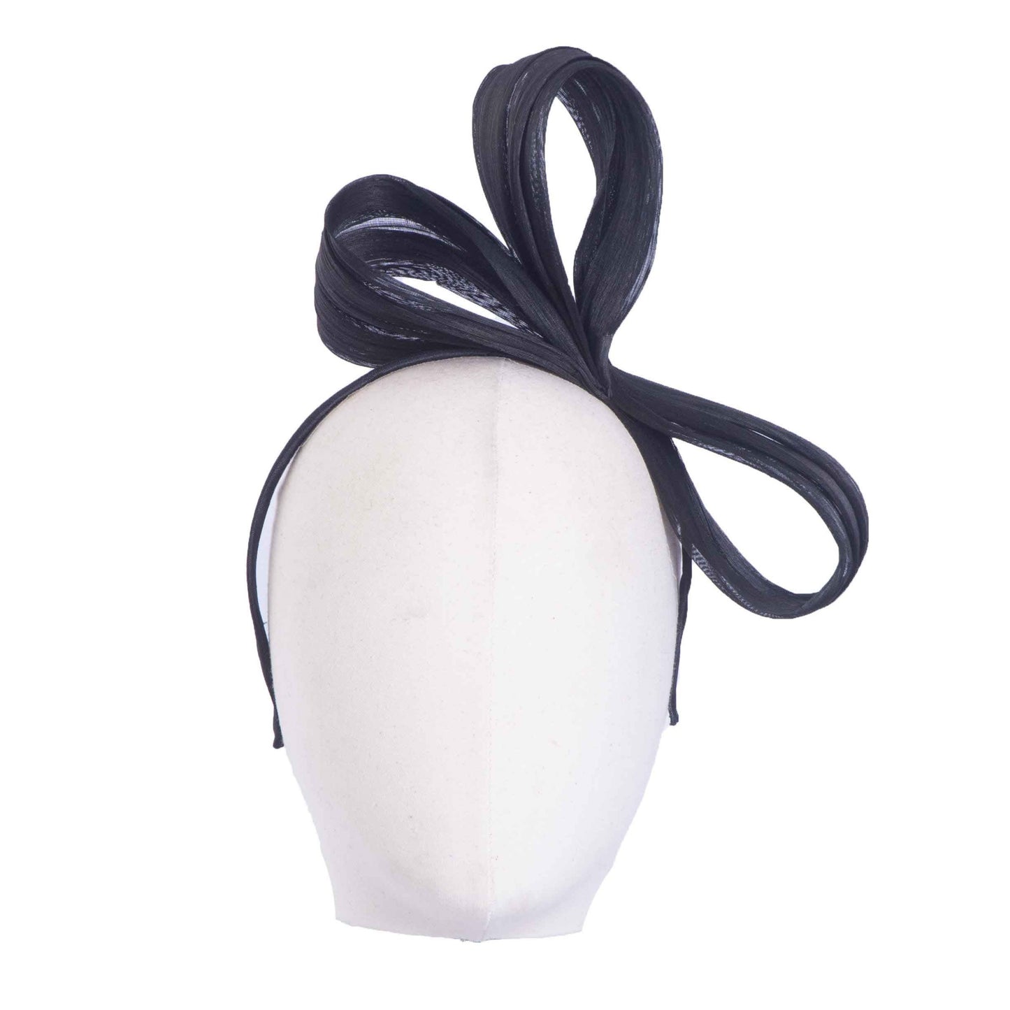 Thembi, Silk Abaca Fascinator, Black