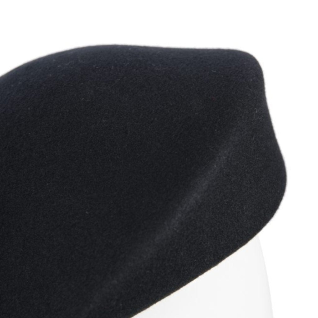 Bae Beret, Wool Felt Hat, Black