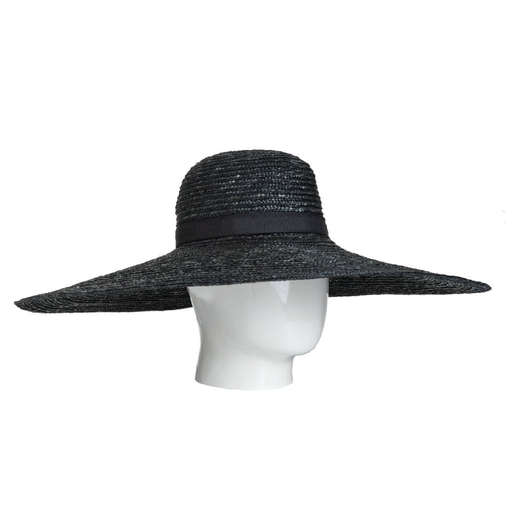 Sahara, Wheat Straw Hat, Black