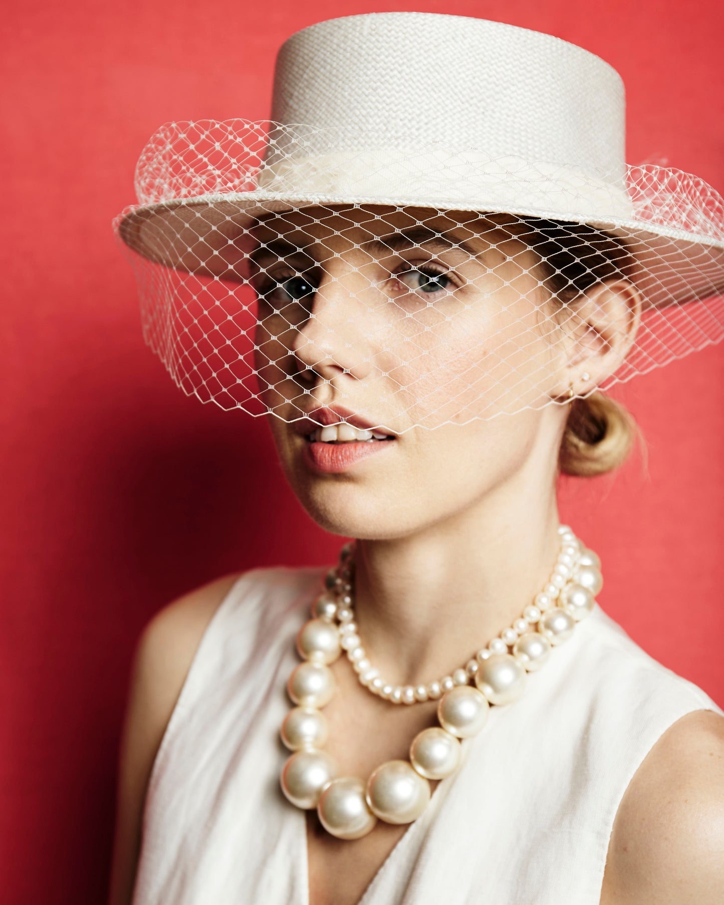 Minx, Sisal Boater with Veil