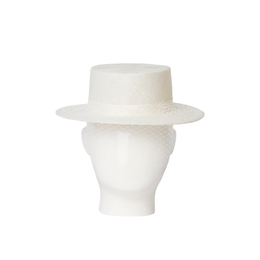 Minx, Sisal Boater with Veil