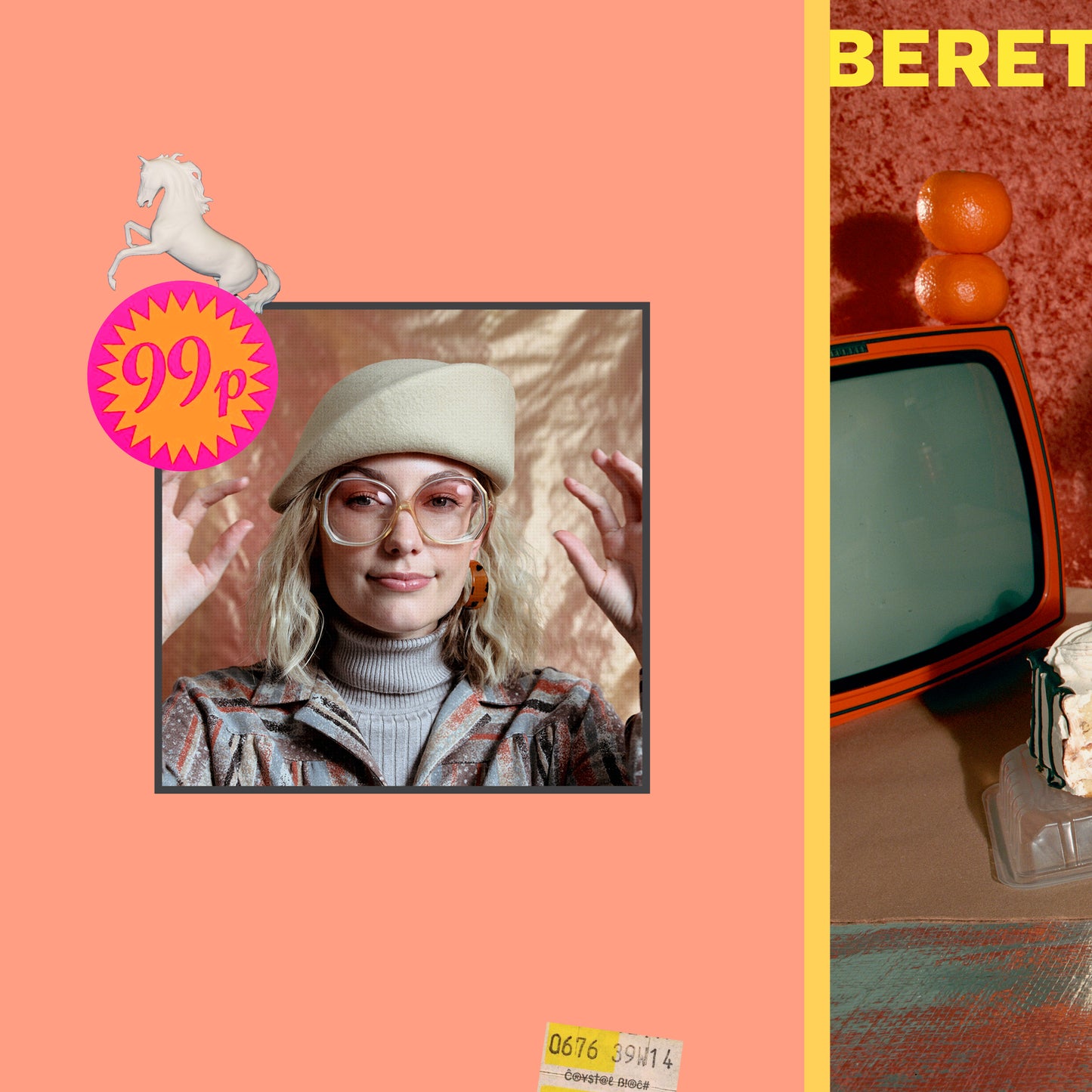 Bae Beret, Wool Felt Hat, Camel