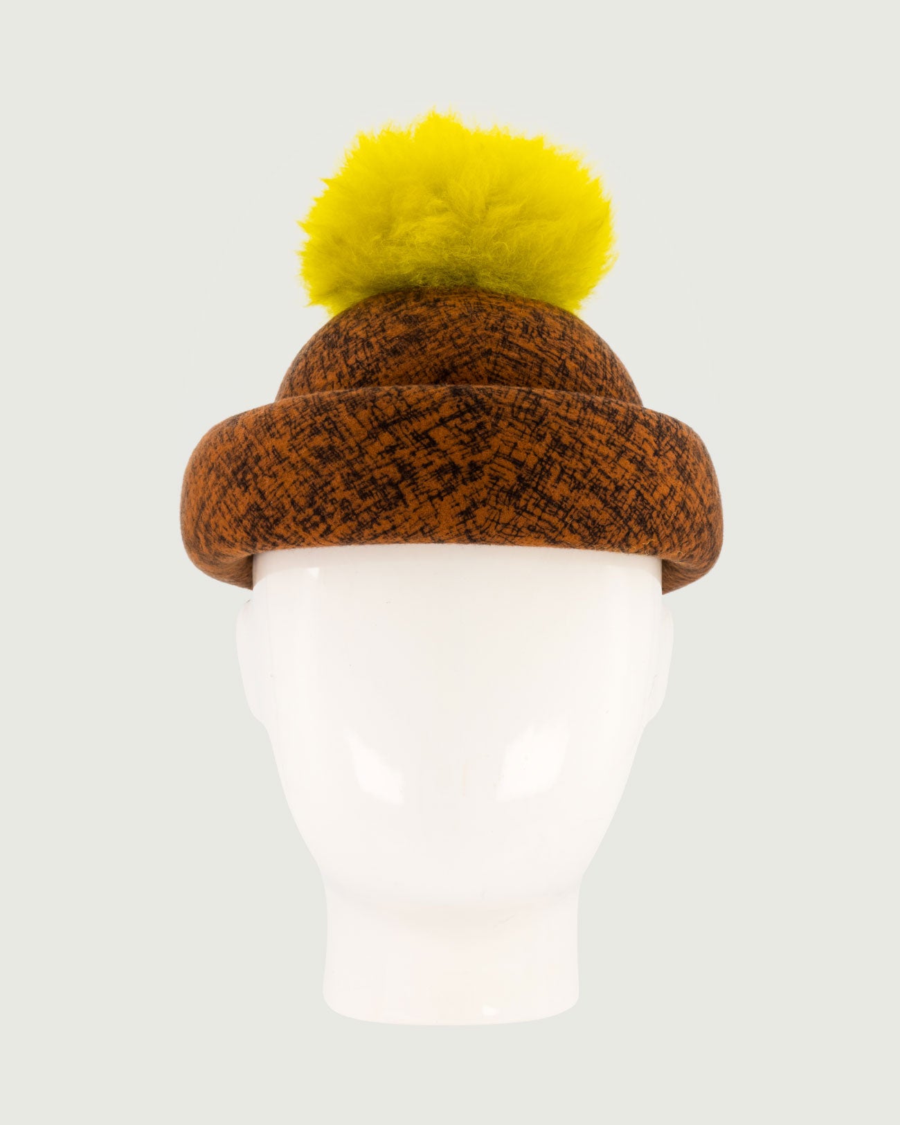 CB x GGG Docker Beanie, Wool Felt, Print With Alpaca Pom Pom