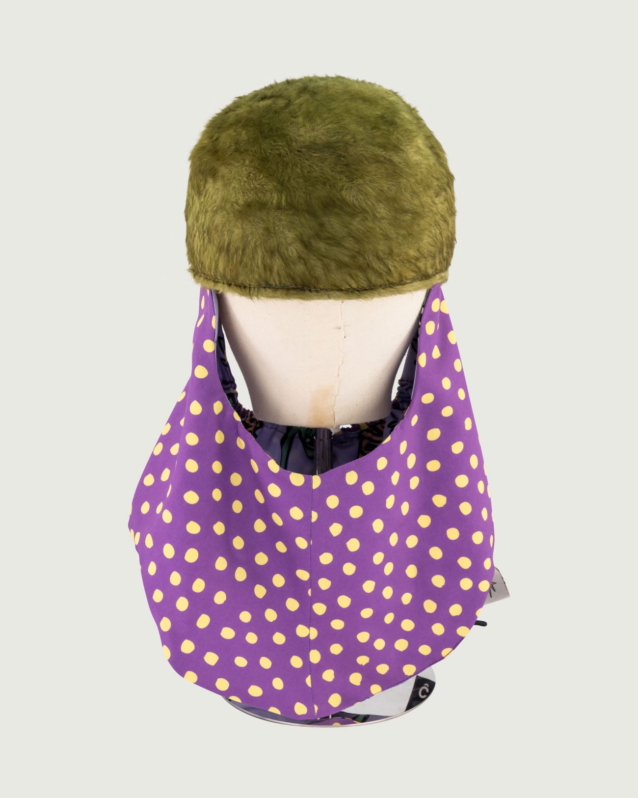 CB x GGG Avi Pee Cap w/ GGG Printed Fabric bib, Wool Felt, Mustard / Black