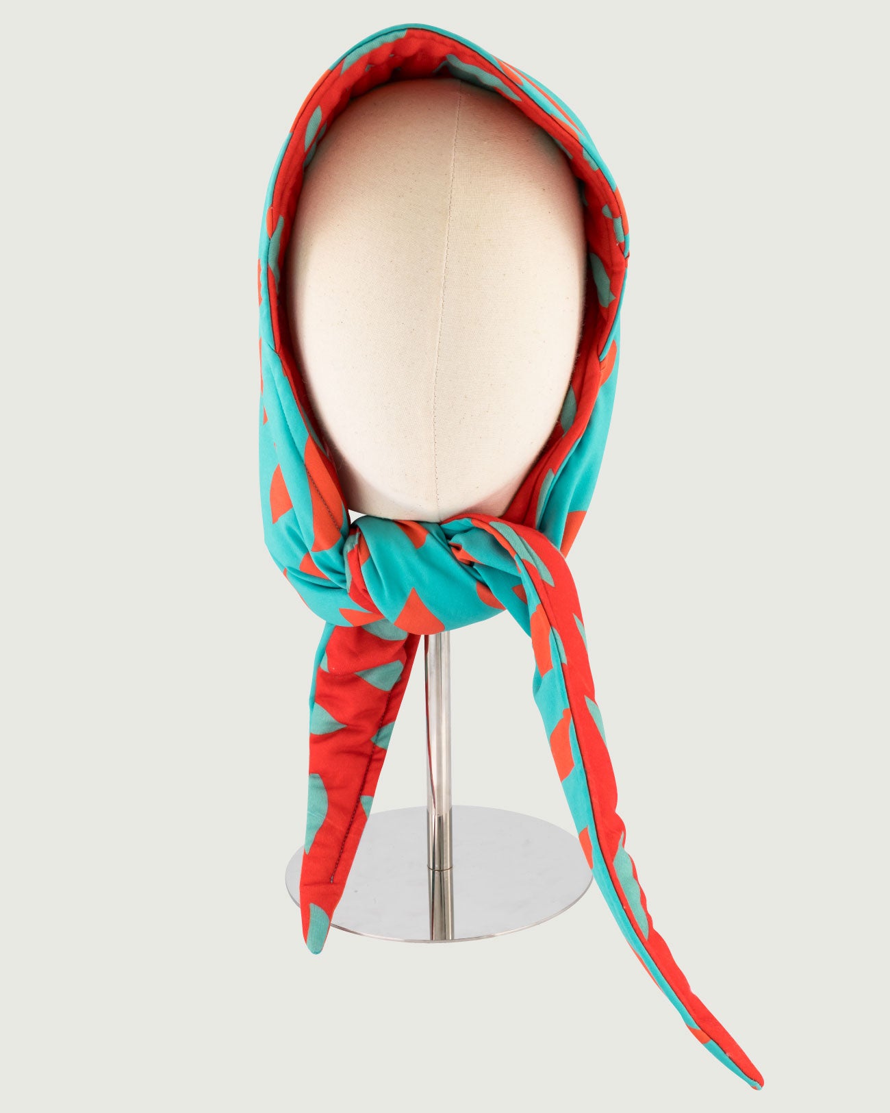 CB x GGG Puffer Kappie, GGG Printed Fabric, Teal / Orange