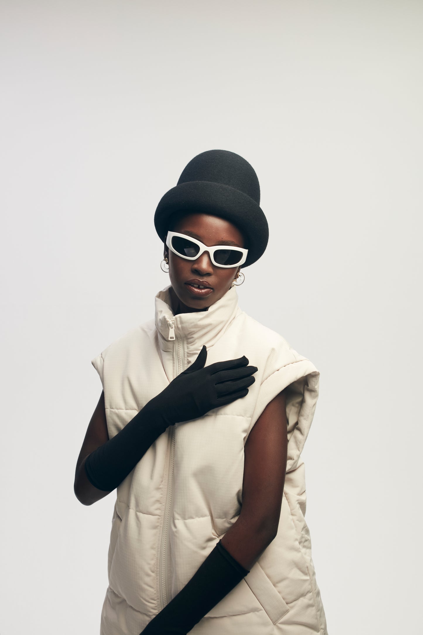 Docker Beanie Extended, Wool Felt Hat, Black