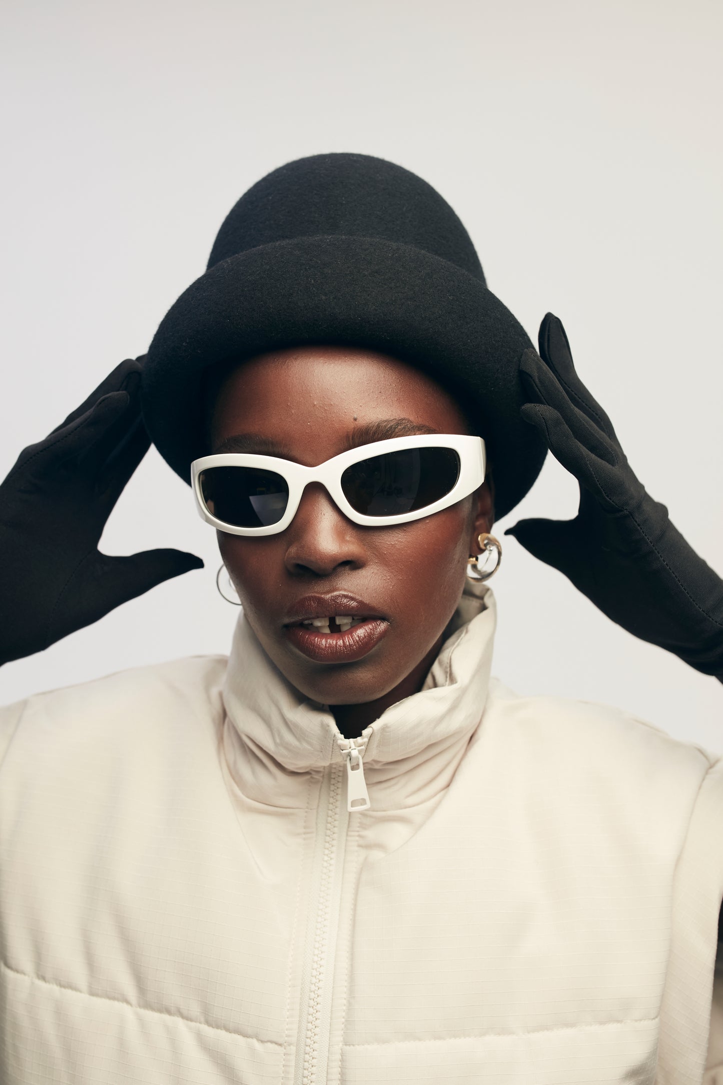 Docker Beanie Extended, Wool Felt Hat, Black