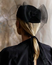 Fiona, Black Hat With Bow And Veil