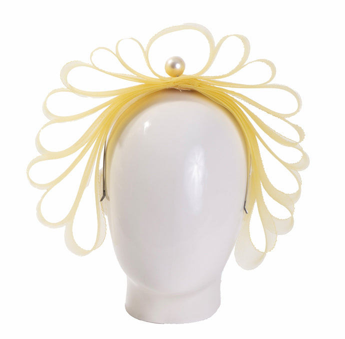 Lucy, Yellow Crinoline Headband, Full Loop