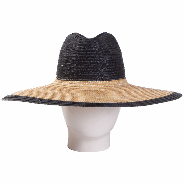 Two-tone Viv, Straw Sunhat, Natural and Black – Crystal Birch display picture 2