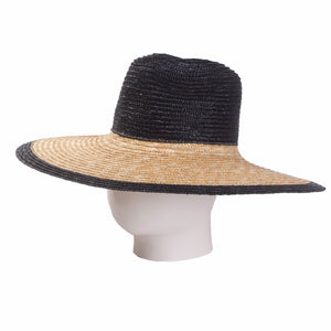 Two-tone Viv, Straw Sunhat, Natural and Black