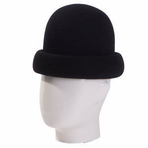 Docker Beanie Extended, Wool Felt Hat, Black
