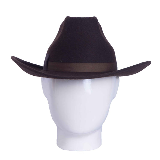 Willow, Wool Felt Cowboy Hat, Choc Brown