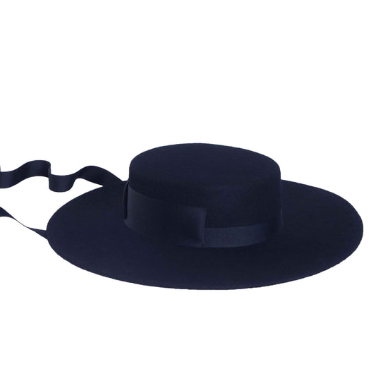 Billie, Wool Felt Bolero Hat, Black