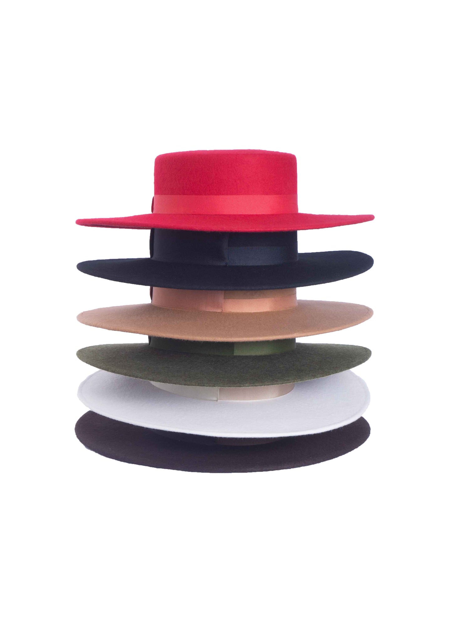 Billie, Wool Felt Bolero Hat, Red