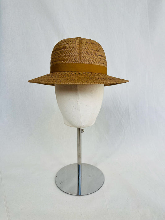 Safari, Paper Panama Basket Weave Hat, Camel