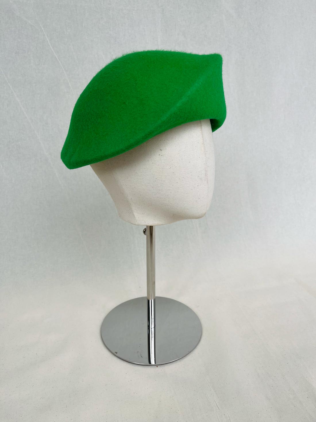 Bae Beret, Wool Felt Hat, Green