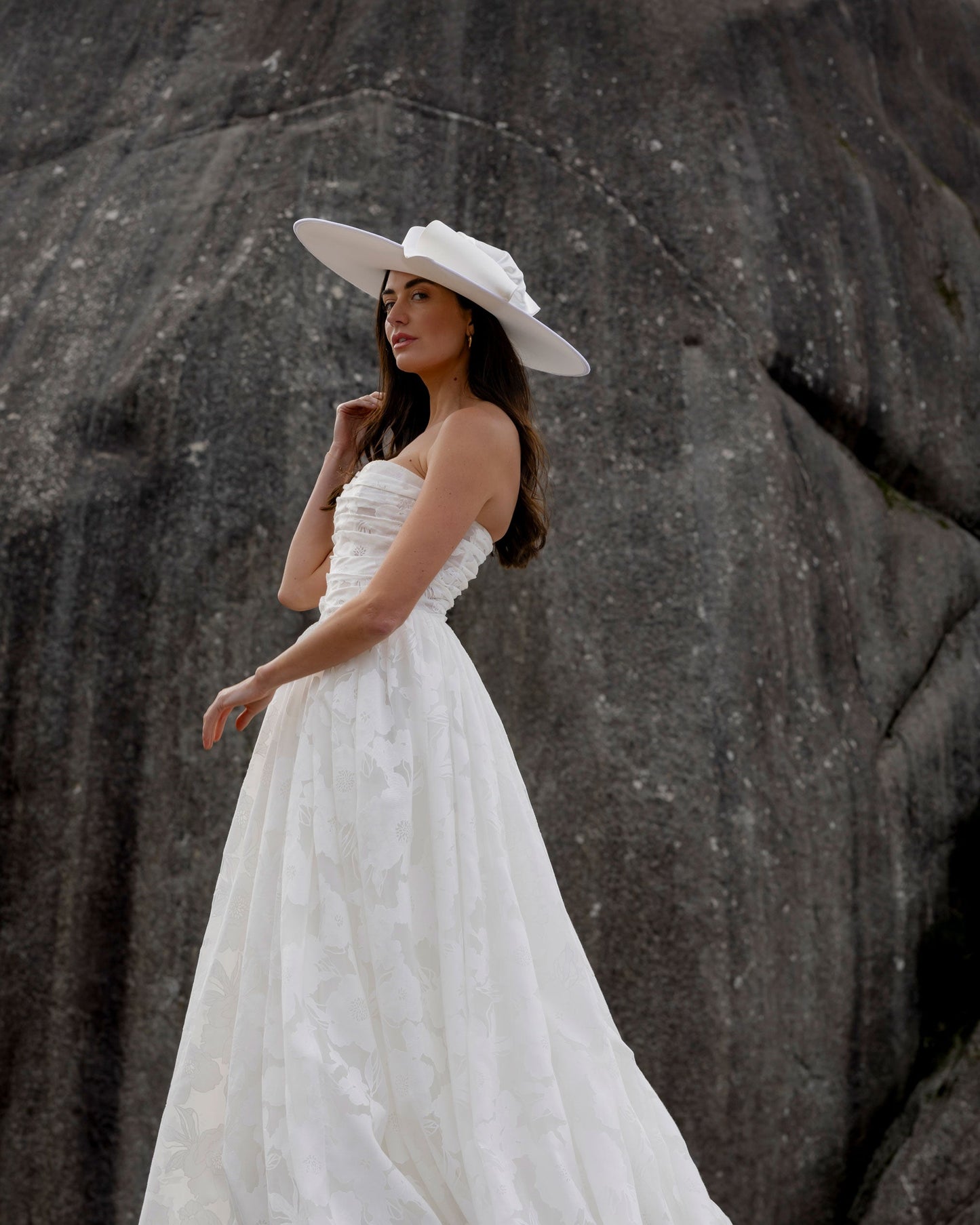 Alice, Neoprene Hat, White With Bow