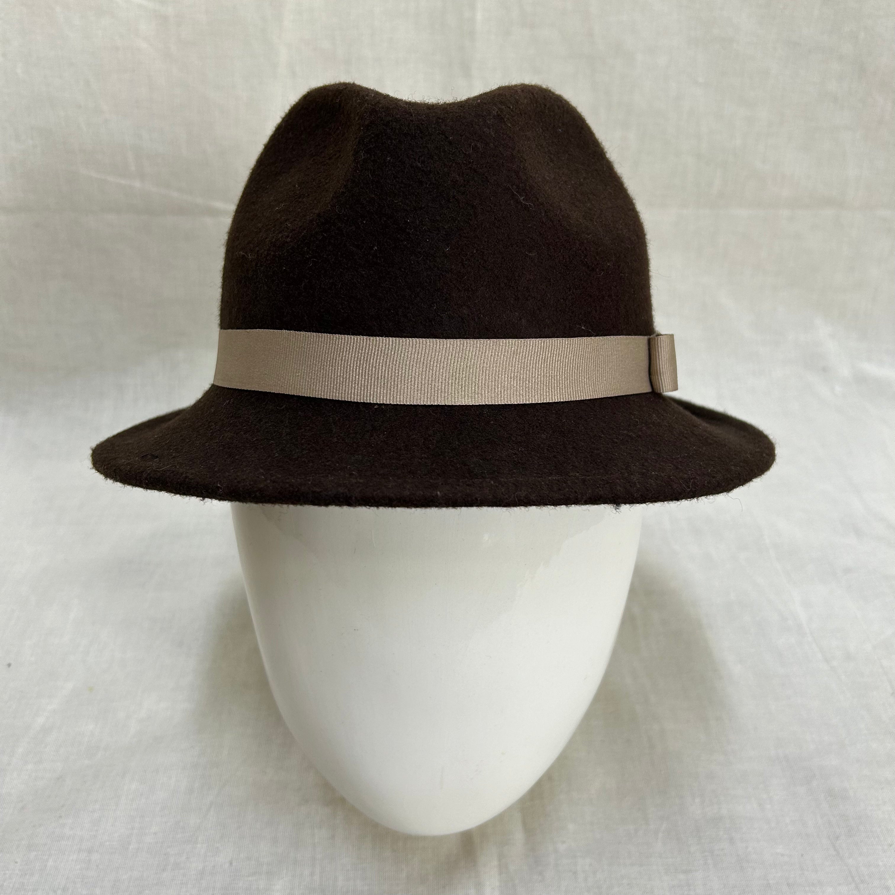 Trilby, Wool Felt, Choc Brown – Crystal Birch