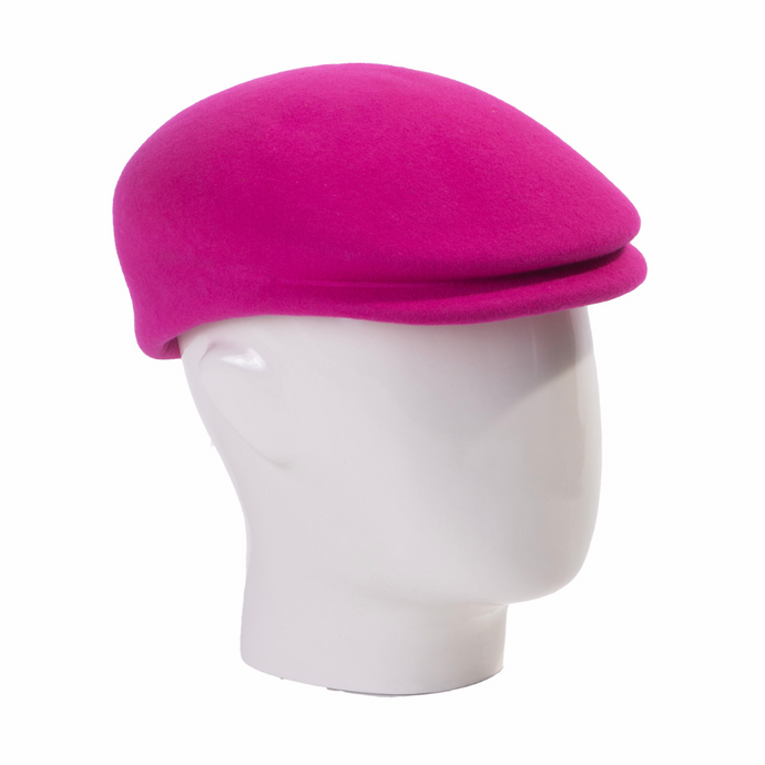 Poorboy, Wool Felt Hat, Cherise Pink