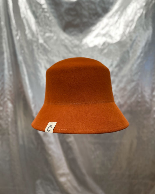 Flexxi Bucket, Crushable Felt Hat, Burnt Orange