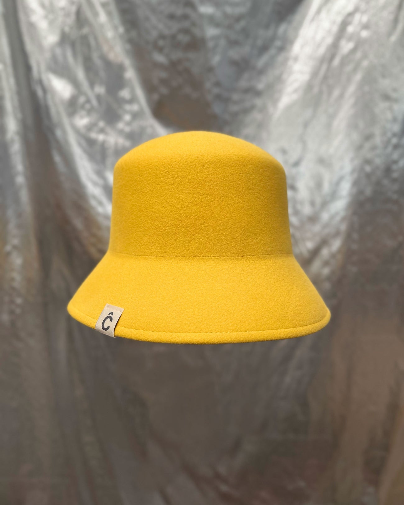 Flexxi Bucket, Crushable Felt Hat, Yellow