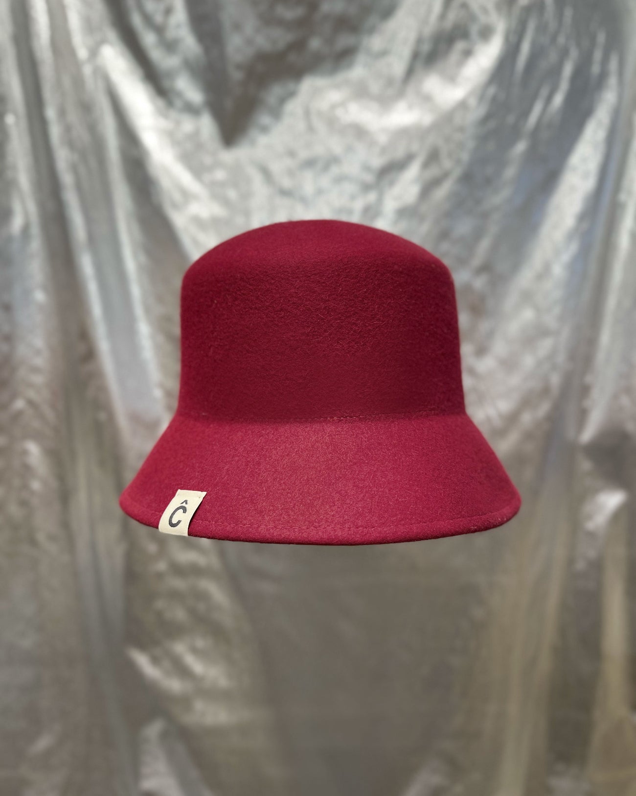 Flexxi Bucket, Crushable Felt Hat, Cranberry