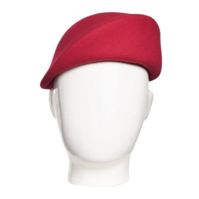 Bae Beret, Wool Felt Hat, Red