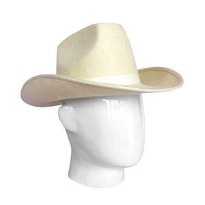 Cowboy, Wool Felt Hat, Ivory