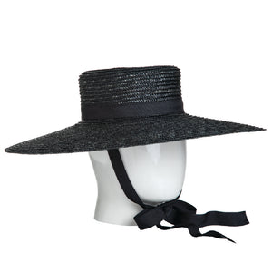 Sam Bolero, Wheat Straw Hat, Black