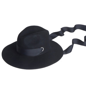 Maya Fedora, Wool Felt Hat, Black
