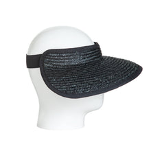 Lola Visor, Wheat Straw Hat, Black