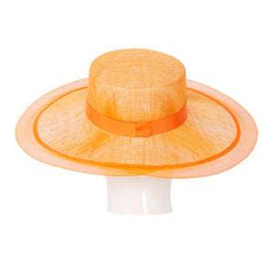 Aperol Spritz Bolero, Sinamay Hat, Orange