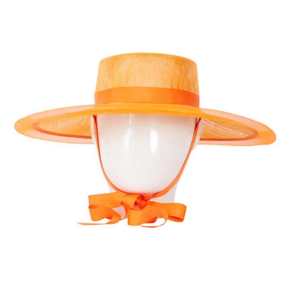 Aperol Spritz Bolero, Sinamay Hat, Orange
