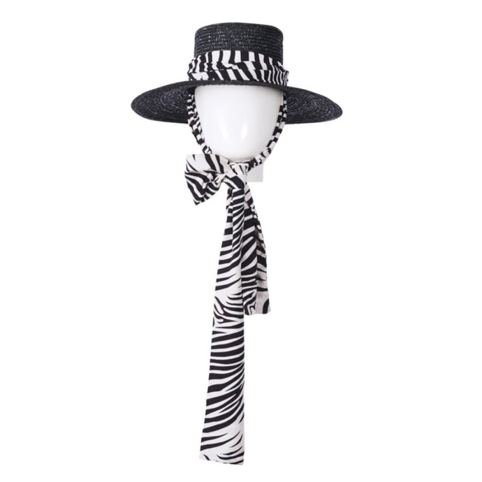 Sabi Sabi, Wheat Straw Hat, Black