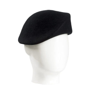 Bae Beret, Wool Felt Hat, Black