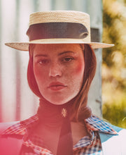 Poppy Boater, Paper Panama Hat