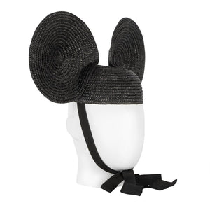 Mickey, Wheat Straw Hat, Black