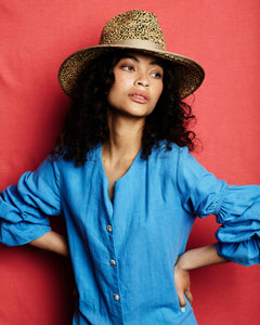 Camo Rafia Fedora